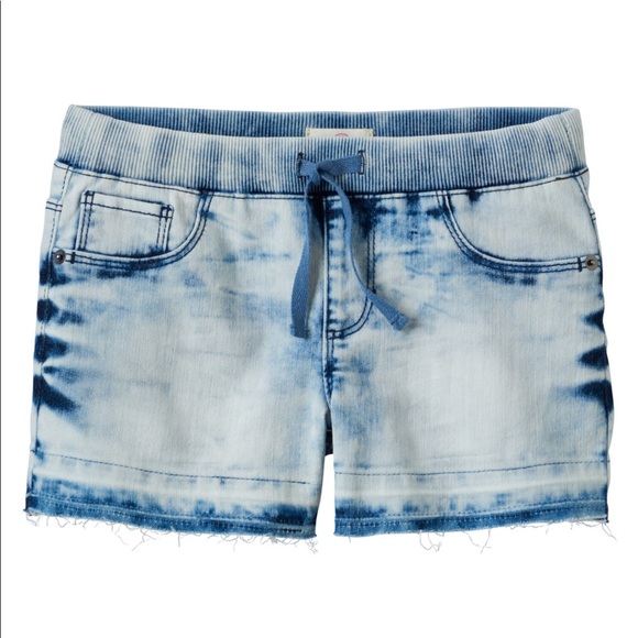 SO Other - SO Ribbed Waist Acid Wash Jeans Shortie Shorts New